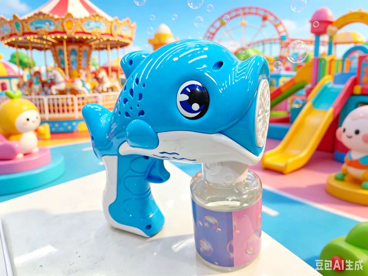 Dolphin Bubble Machine, children's handheld fully automatic electric bubble gun, a popular and best-selling toy for boys and girls, leak-proof detail image 4