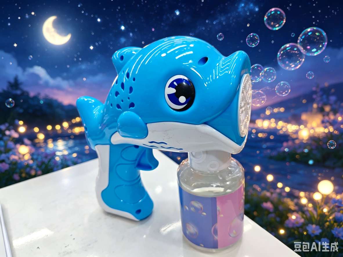 Dolphin Bubble Machine, children's handheld fully automatic electric bubble gun, a popular and best-selling toy for boys and girls, leak-proof detail image 5