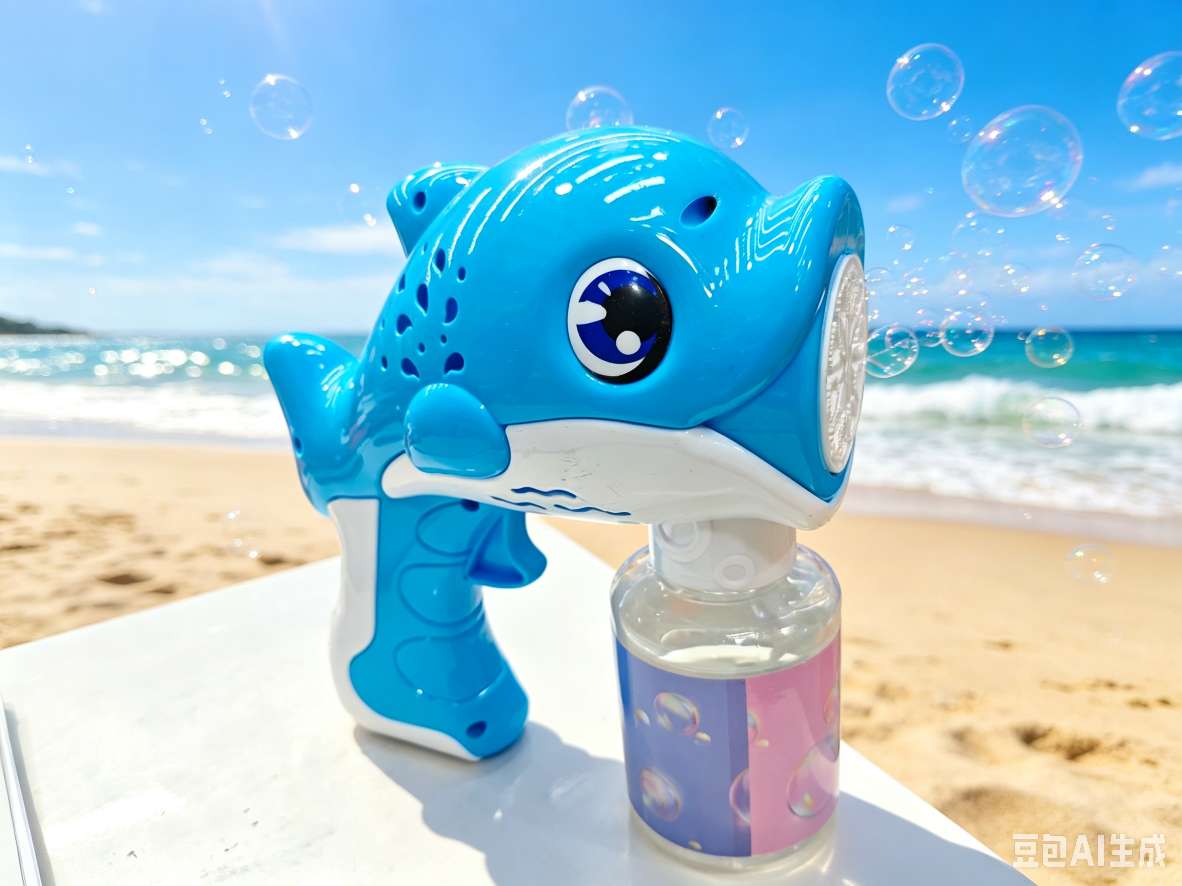 Dolphin Bubble Machine, children's handheld fully automatic electric bubble gun, a popular and best-selling toy for boys and girls, leak-proof detail image 3