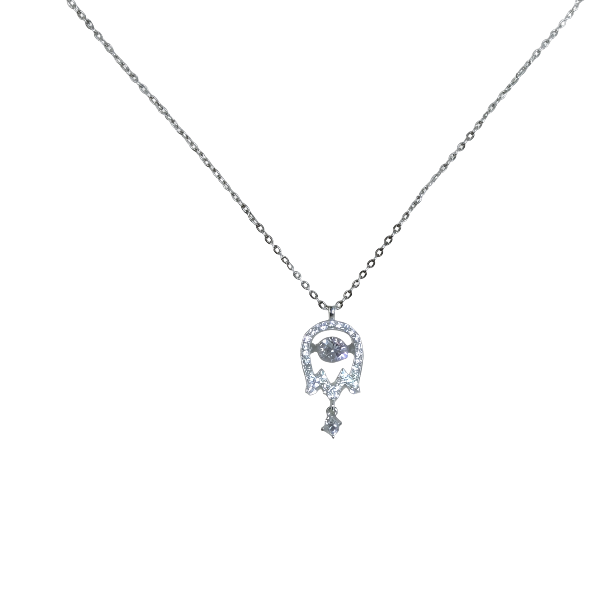 Zhuoheng Select s925 sterling silver Moissanite fashionable collarbone Necklace is versatile for women and elegant in style Item Picture