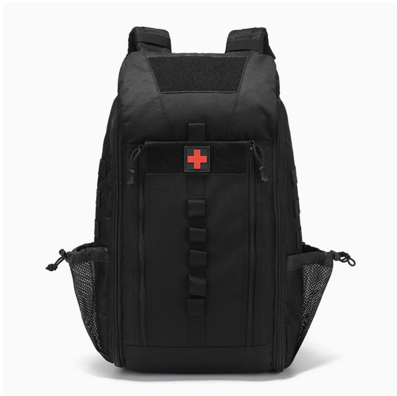 Tactical medical large-capacity backpack, outdoor first aid kit, multi-functional mountain climbing emergency kit, camouflage waterproof backpack Application Scenario