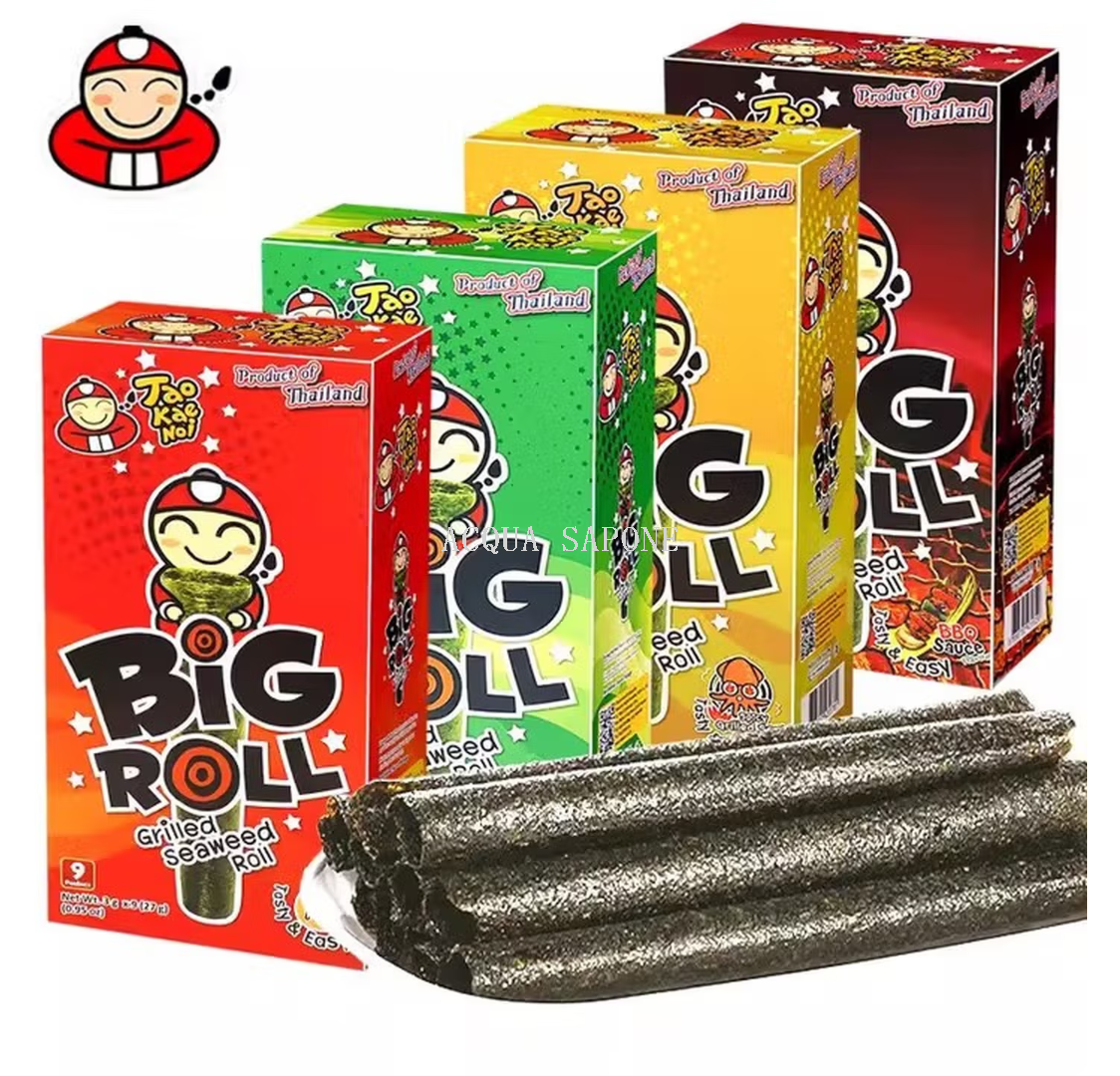 Free shipping! Thai Little Boss's 27g Crispy Seaweed Rolls, a light and satisfying snack with no burden