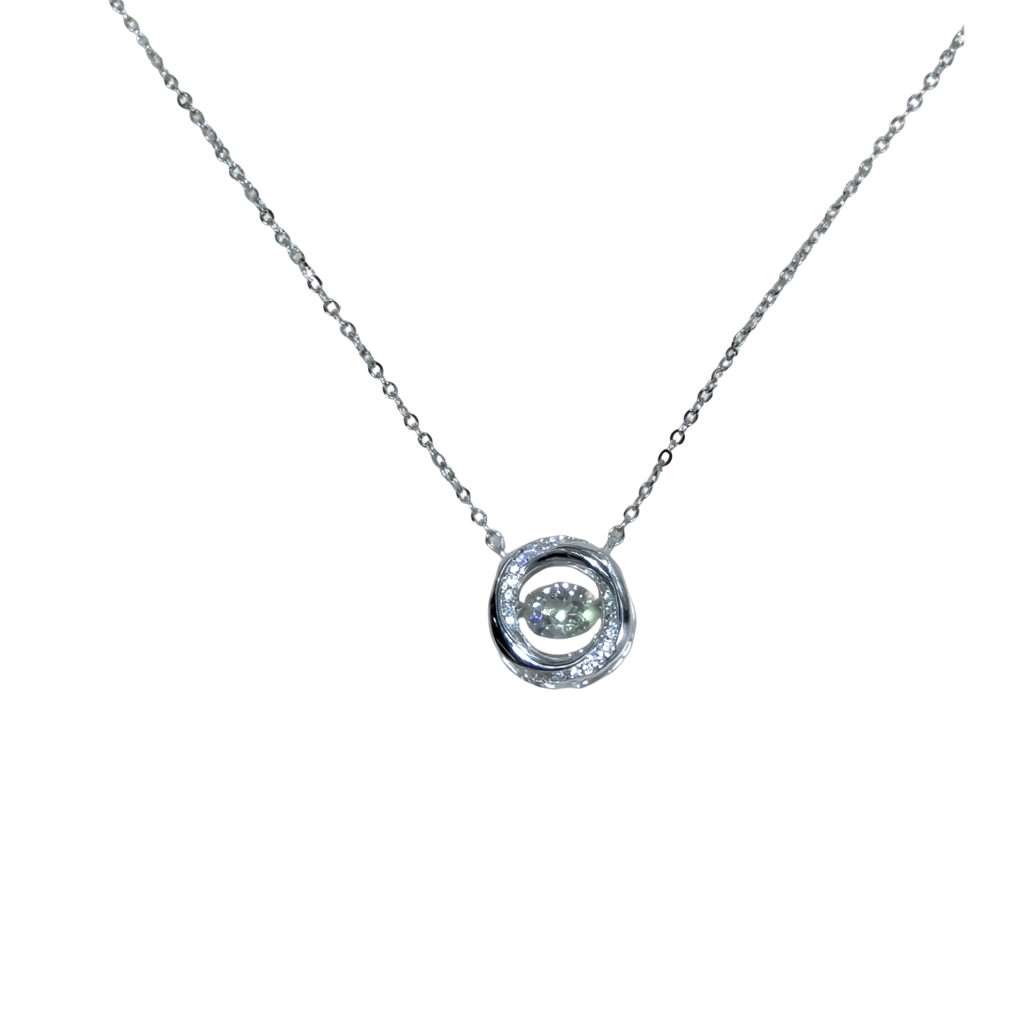 Zhuoheng Select s925 Sterling Silver Pendant Mobius Series three-second Heartbeat Light Luxury Niche Necklace Item Picture