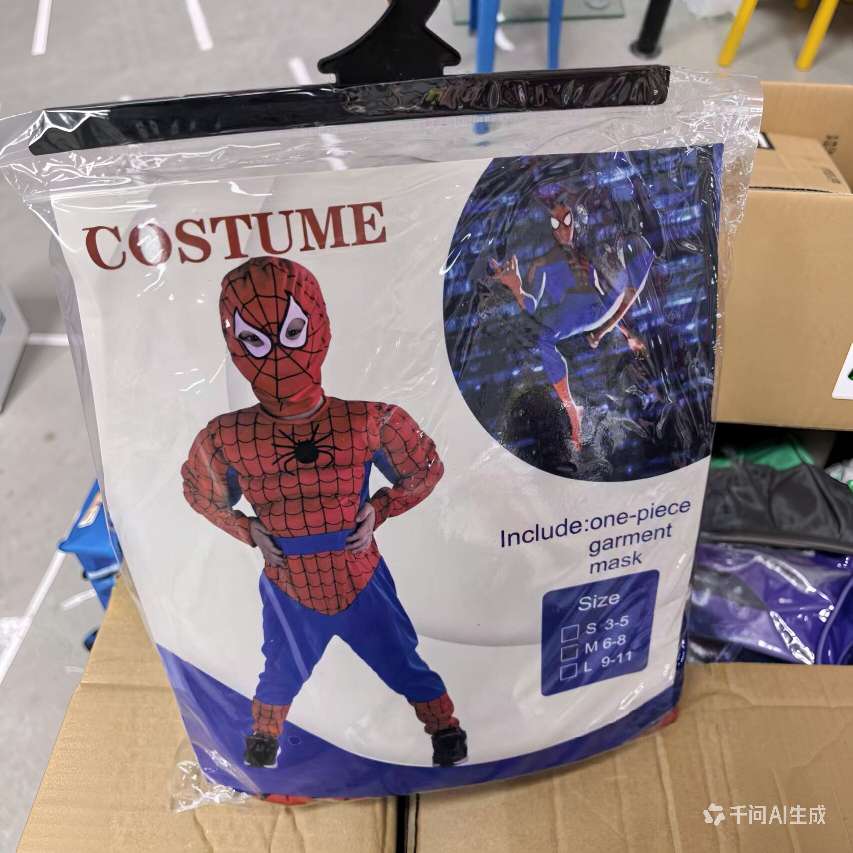 Halloween cosplay Spider-Man costume full figure