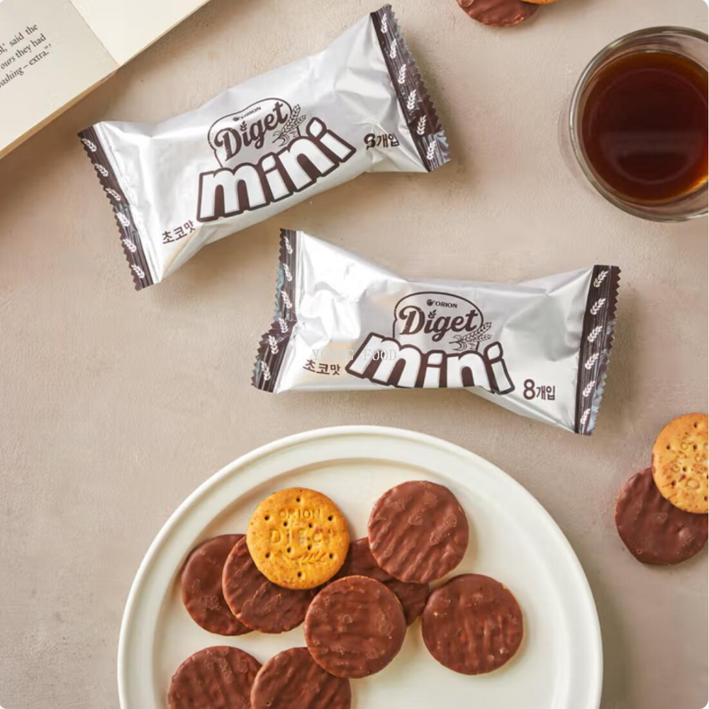 Free shipping! Korean imported Lotte chocolate-flavored whole wheat mini cookies 80g chocolate filling Item Picture