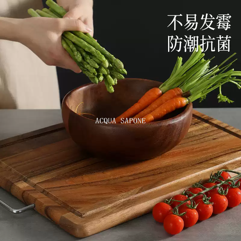 Free shipping! lcliving Thai imported acignon wood, mold-resistant, unpainted and wax-free solid wood cutting board, small in size Specification image