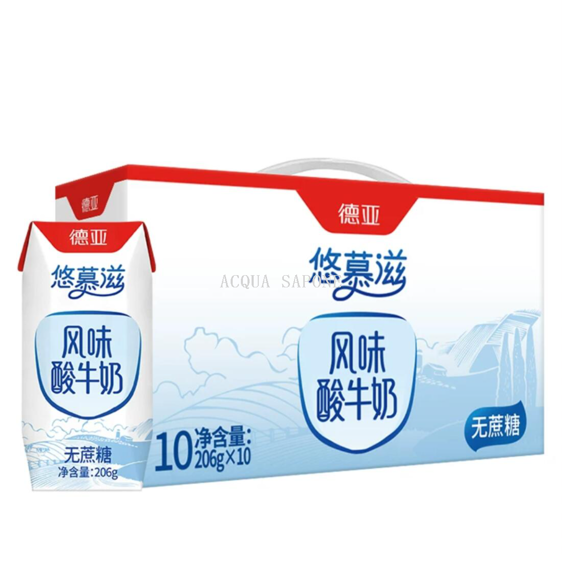 Free shipping! Deya Youmuzi Flavored Yogurt (Sugar-free) 206g*10 Bottles Gift Box, healthy and delicious