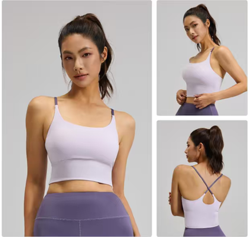 Yoga wear, women's tight sports underwear, vest set, outdoor sportswear, T-shirt, underwear