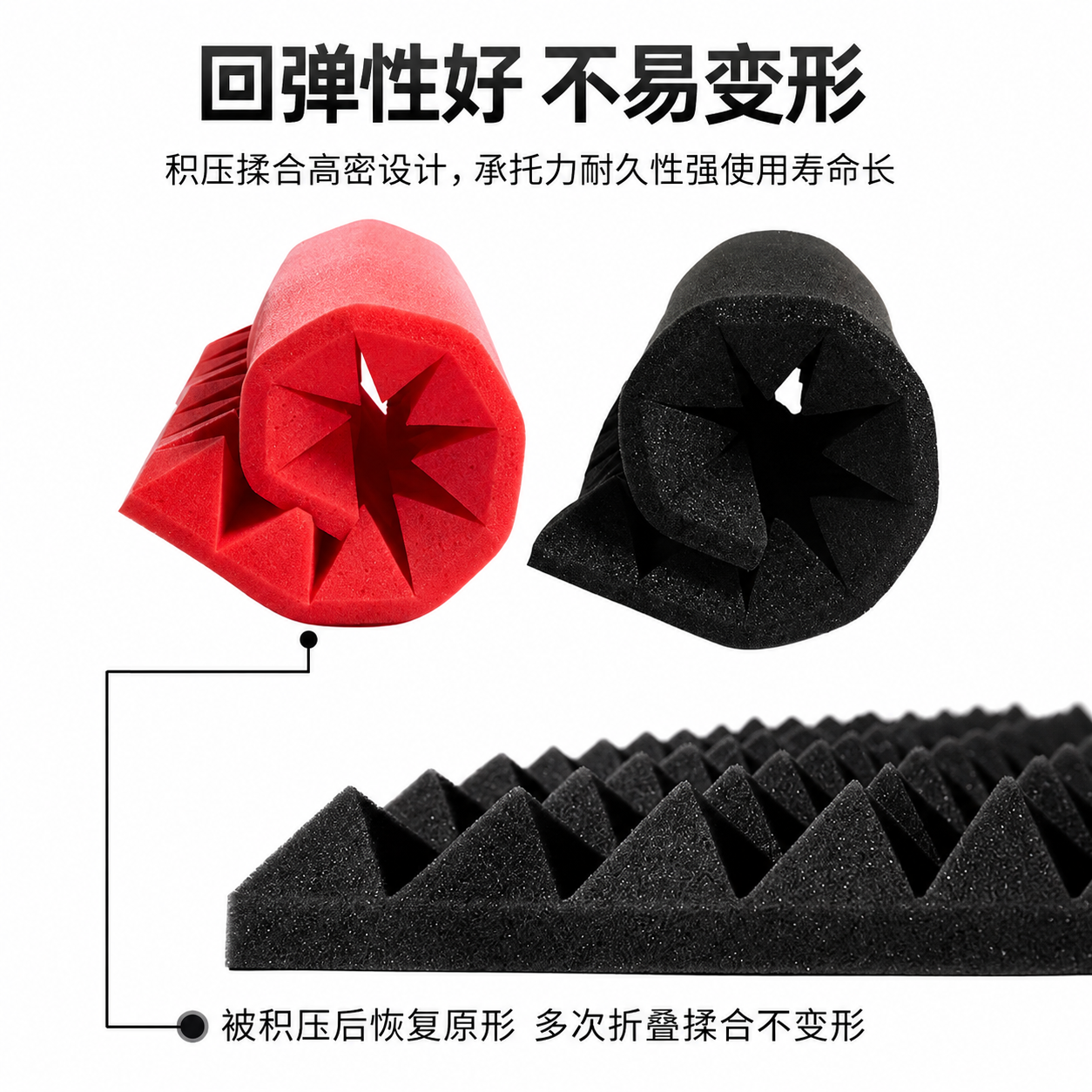 High-density sound-absorbing egg cotton! It can reduce echo and noise, is flexible and shock-absorbing without deformation, comes with self-adhesive backing for easy installation, and is suitable for e-sports rooms, recording studios, and live streaming rooms. Multiple colors and styles are available for selection Application Scenario