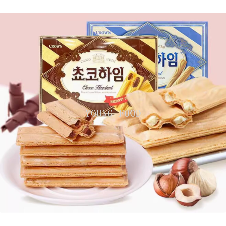 Free shipping! Korean imported snack food delicacies can be found at Yunkexian Chocolate Hazelnut Wafers 284g