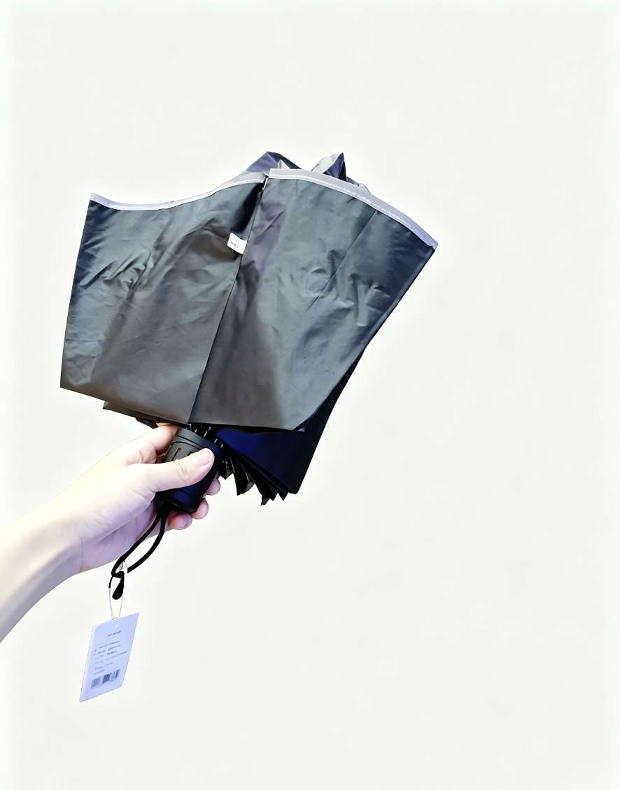 Haha text silver plastic sun umbrella, creative and funny folding all-weather umbrella, niche and personalized sun protection umbrella details Picture
