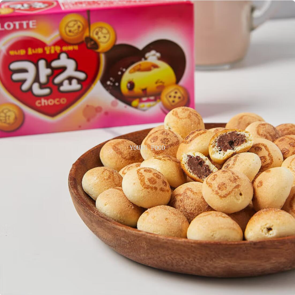 Free shipping! Korean Lotte chocolate-flavored sandwich cookies 42g, a cute and satisfying snack for children's afternoon tea Item Picture