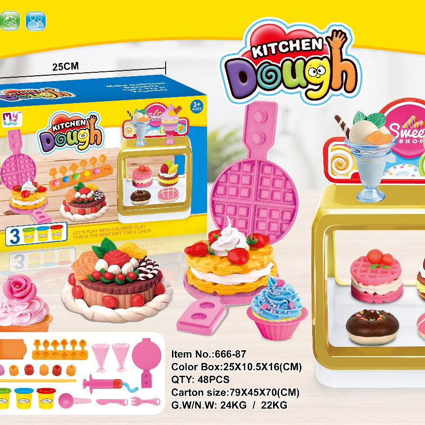 Sweed Shop waffle Deseart Play Dough Kitchen Set Item Picture