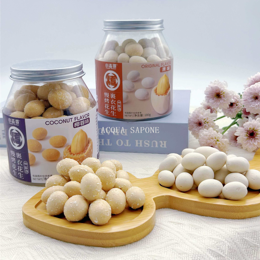 Free shipping! Xiao Zhi Ge slow-roasted peanuts Coated with 180g, original flavor with coconut flakes, sweet and crispy, a snack to go with alcohol details Picture