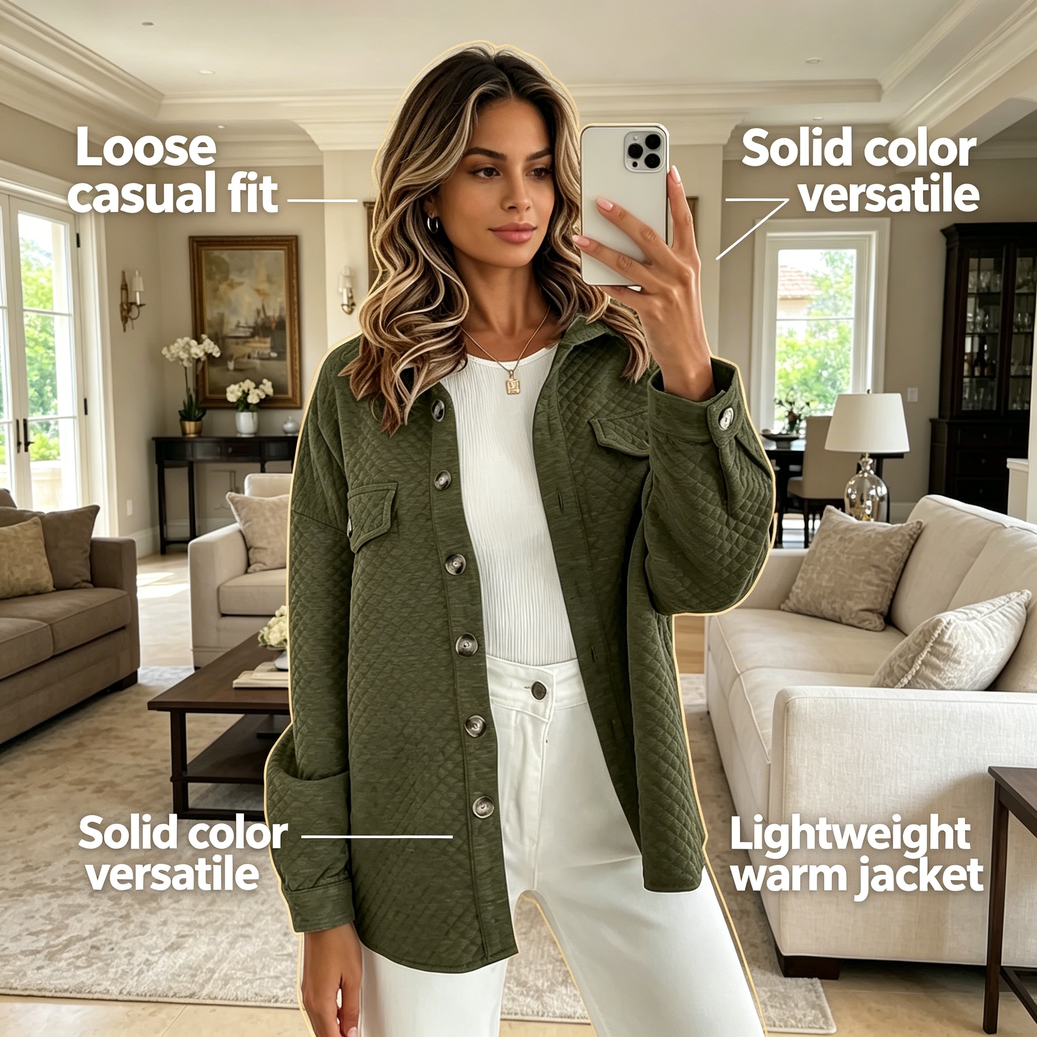 2026 New European and American style Amazon Independent Station women's solid color diamond pocket light casual jacket