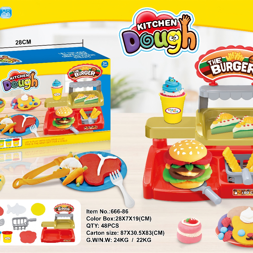 Berger Fast Food shop Play Dough Kitchen Set details Picture
