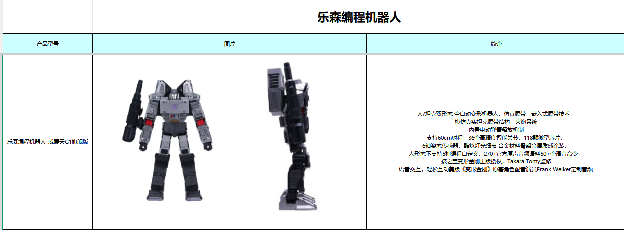 Losen Programming Robot - Megatron G1 Flagship Edition pic 1