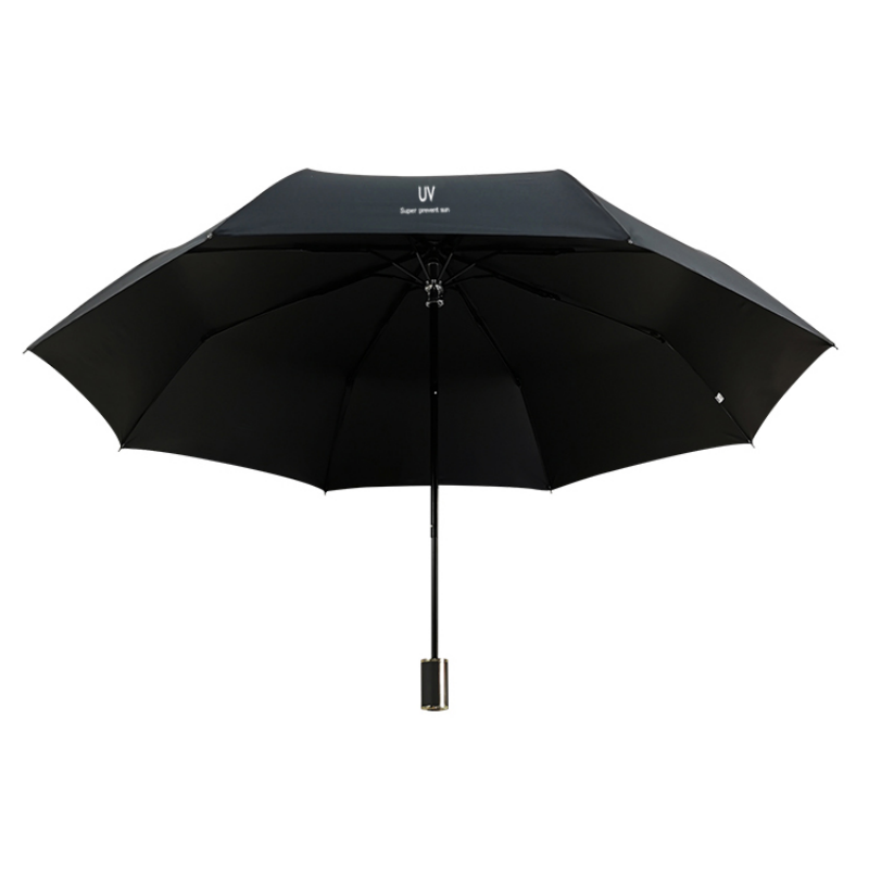 Constante escudo simple color sólido UV sunguard paraguas con recubrimiento de vinilo paraguas fuerte anti-uv manual triple plegable paraguas portátil paraguas de doble uso soporte de paraguas diario de traslado al por mayor logotipo personalizado Item Picture