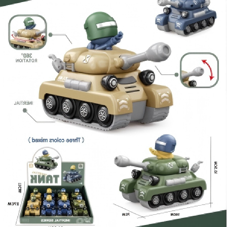 Cute Inertial Press Tank  Fidget Toy Specification drawing