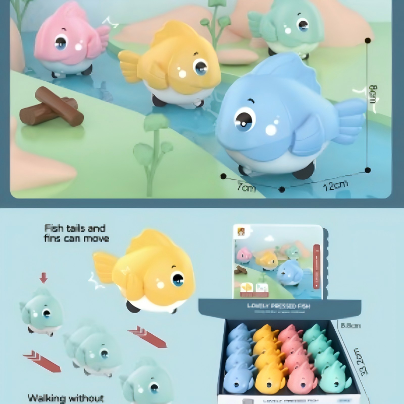 Lovely Press Walking Fish Fidget Toy Item Picture