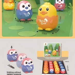 Press And Go Eggshell &Peiguin Fidget Animal Toy Item Picture