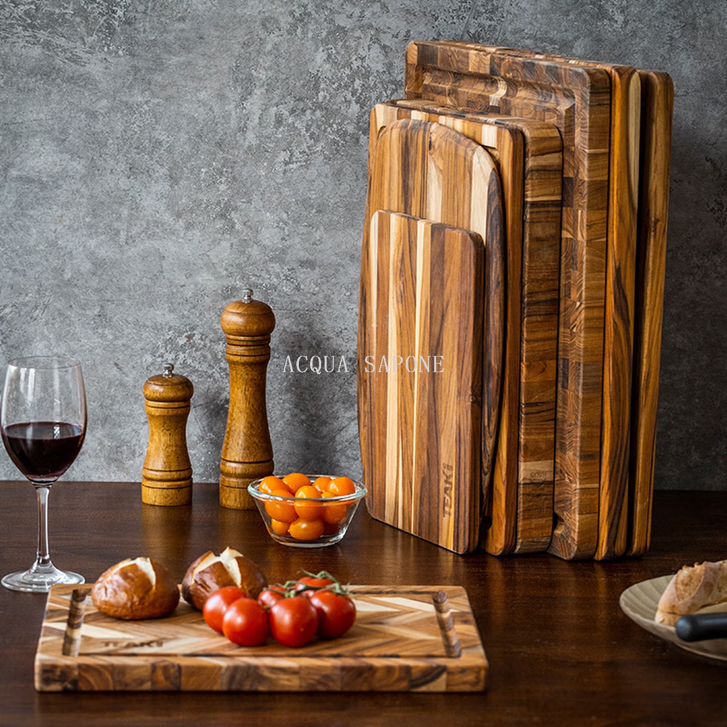 Free shipping! TEAKHAUS cutting board, teak anti-mold household baby food cutting board, food-grade imported kitchen cutting board, large size Application Scenario