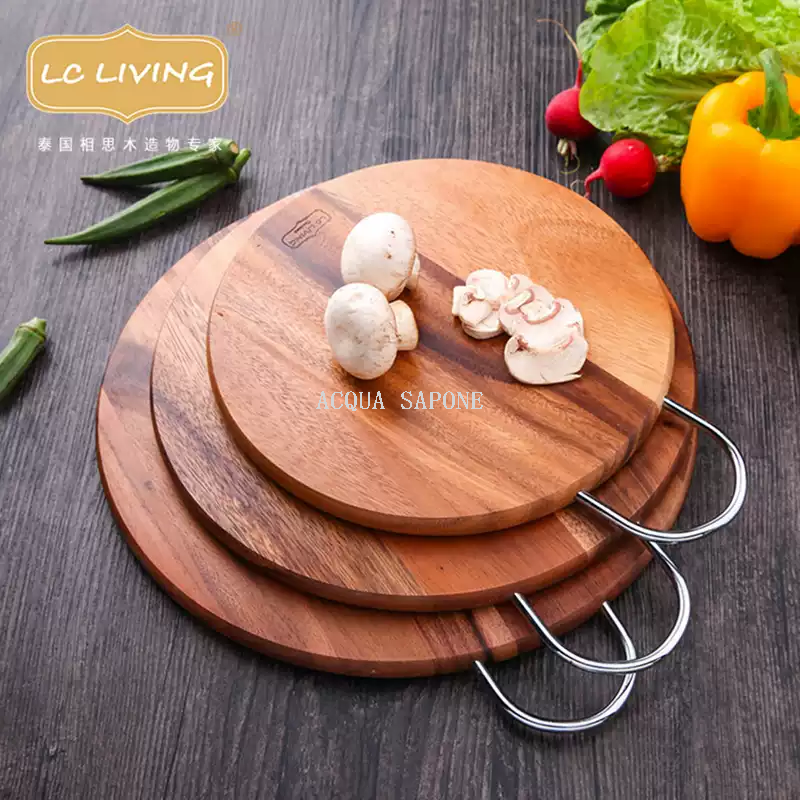 Free shipping! lcliving Thai imported solid wood household cutting board, round kitchen cutting Chinese cutting board, sticky board *-* Item Picture