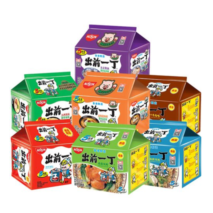 Free shipping! Authentic Hong Kong imported food with multiple flavors, daily clearance, Qian Yiding instant noodles, 500g/5 packs