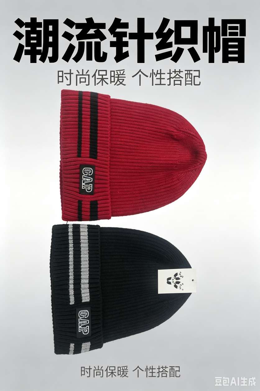 Autumn and winter warm knitted caps for both men and women, versatile woolen caps for cold protection and ear protection