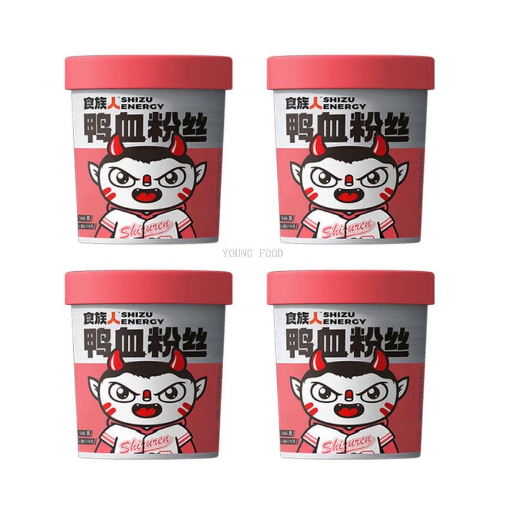 Free shipping! Shi Zu Ren Duck Blood Vermicelli 166g, rice noodles, rice vermicelli, potato vermicelli, convenient to prepare with boiling water, instant food Specification image