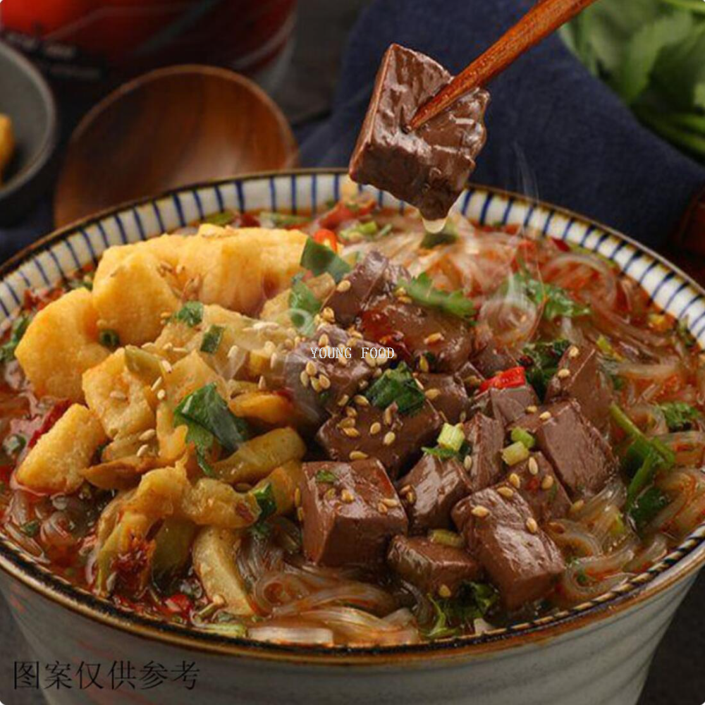 Free shipping! Shi Zu Ren Duck Blood Vermicelli 166g, rice noodles, rice vermicelli, potato vermicelli, convenient to prepare with boiling water, instant food details Picture