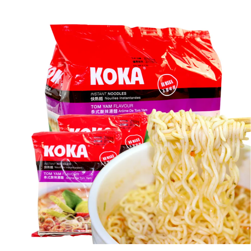 Free shipping! Singaporean KOKA Thai spicy and sour instant noodles, fried instant noodles 425g fast food instant noodles Specification image