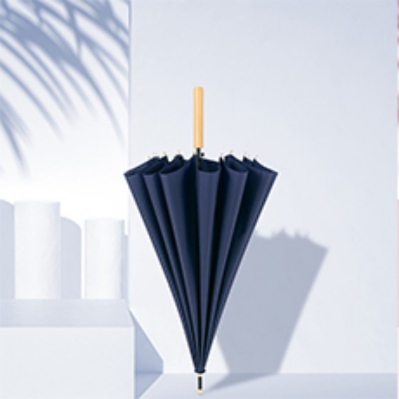 Hengdun original ecological solid wood handle 16-bone long handle umbrella, simple solid color, enlarged and reinforced, weather-resistant straight handle umbrella, suitable for both men and women, weather and rain, available in multiple colors, supports wholesale and custom logo