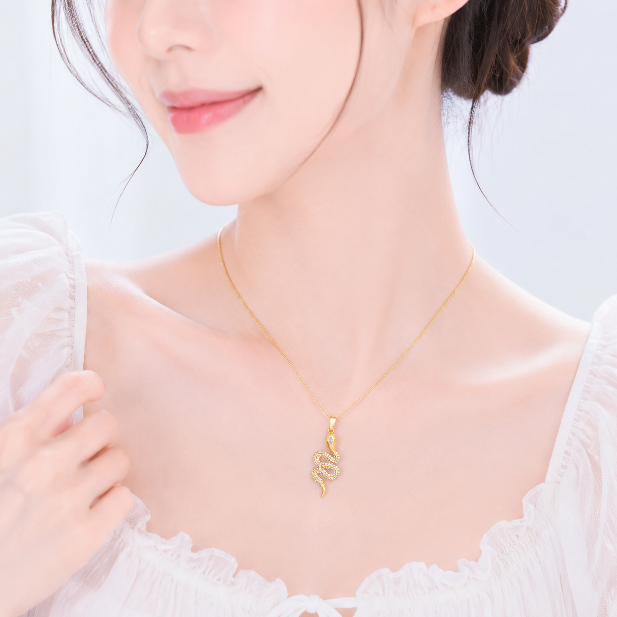 Nuevo nicho de diseño sentido personalidad serpiente collar moda versátil para las mujeres pic 5