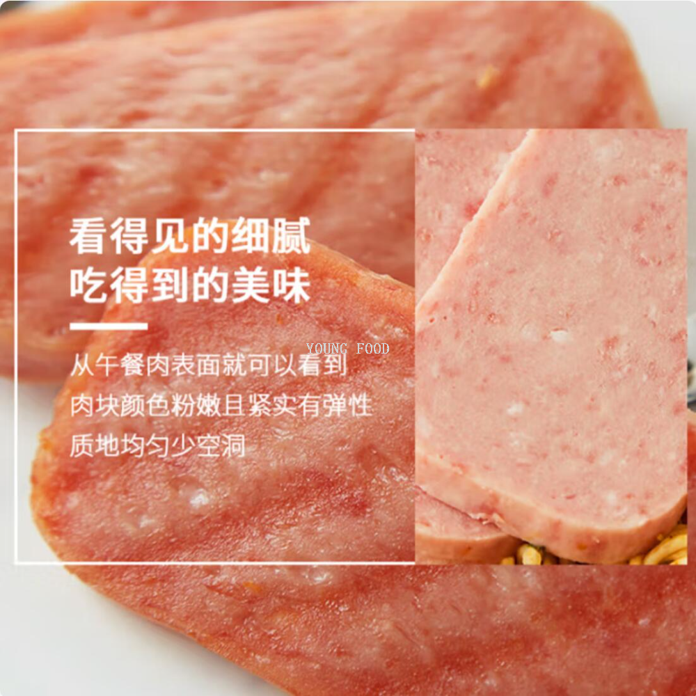 Free shipping! Danish imported tulip low-salt pork luncheon meat can 340g, light in taste, healthy and delicious details Picture