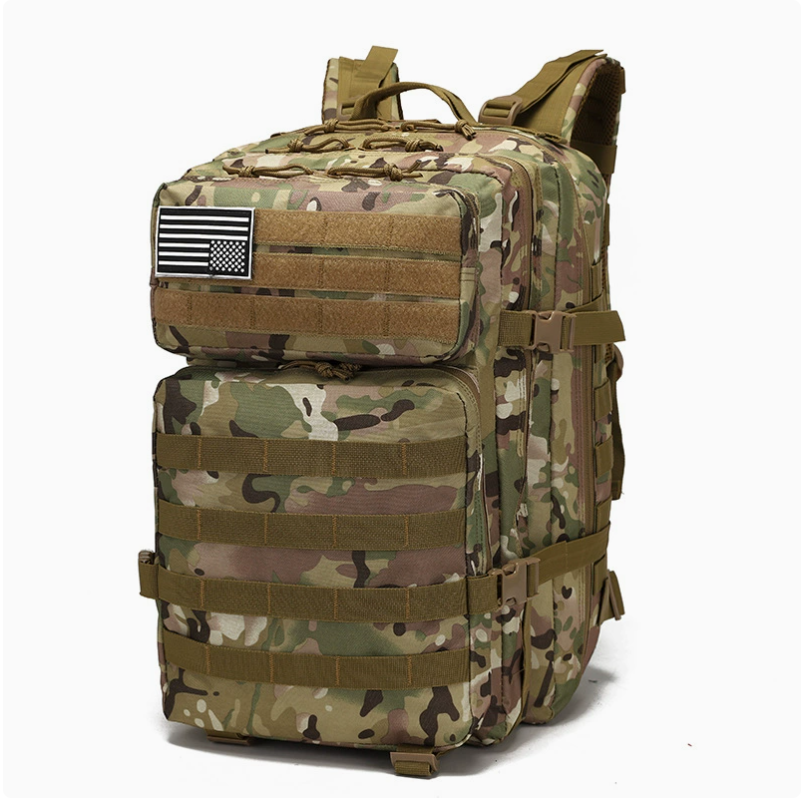 Outdoor sports 36-45L large-capacity backpack, waterproof, wear-resistant and multi-functional tactical backpack for camping and hiking in the wild