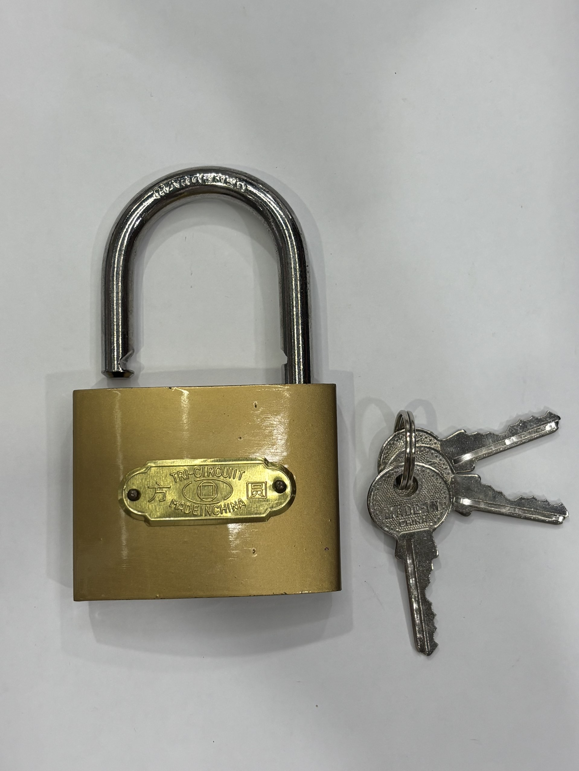 [Fangyuan Lock Industry] 75mm single-line imitation copper lock door lock padlock Specification image