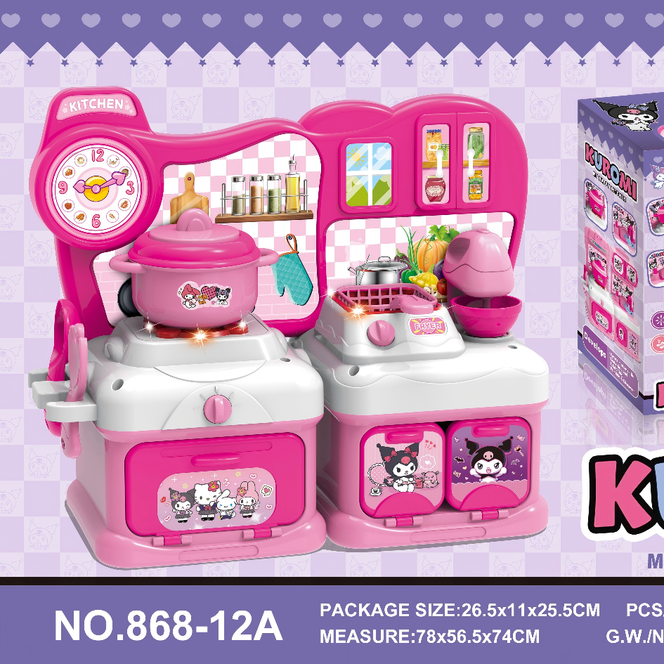 Kuromi Dual Stove Light & Sound Kitchen Playset with Clock thumbnail