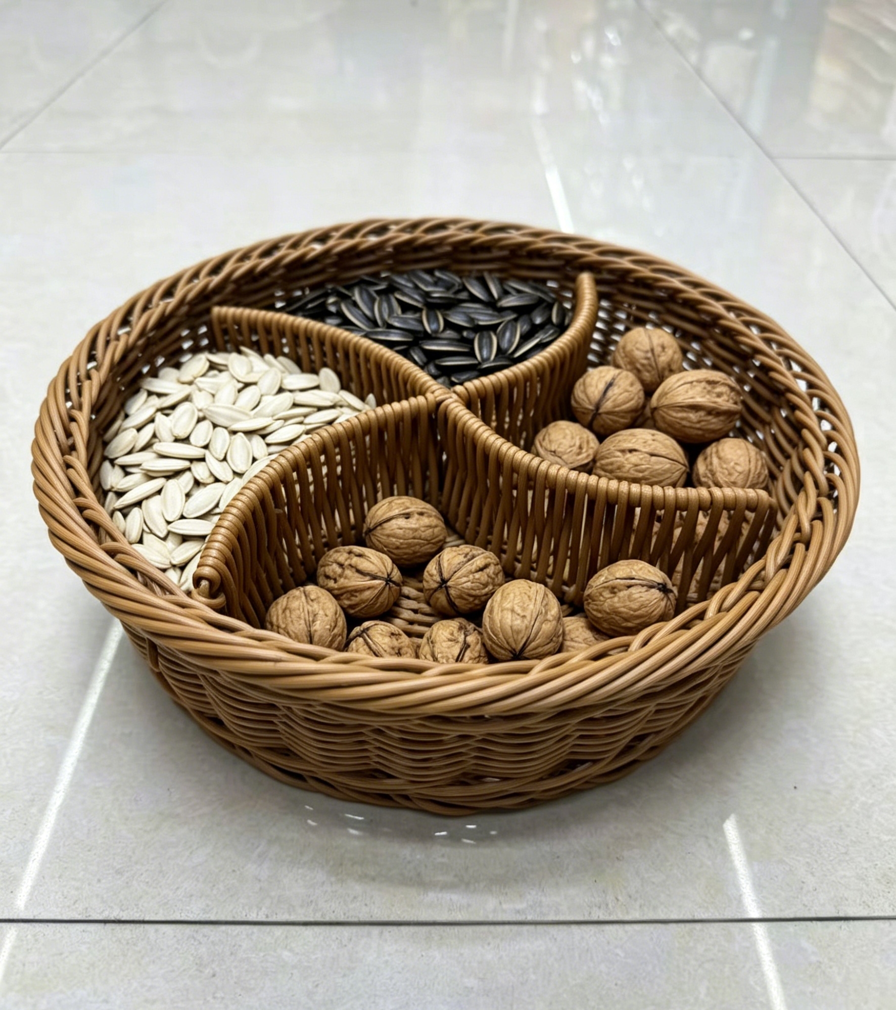 أسطوانات مصنوعة من اللبلاب محصورة من أربع أطباق من الحلويات المنزلية مصنوعة من الحلويات details Picture