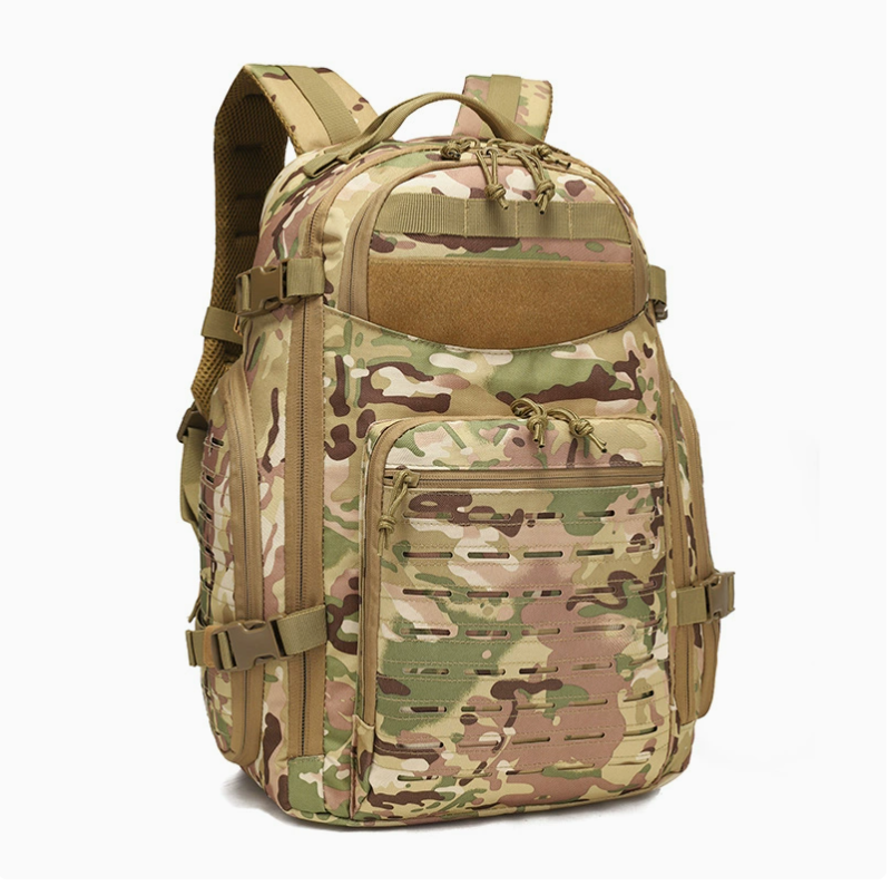 New double-shoulder tactical camouflage backpack, mountaineering and camping large-capacity bag, cycling backpack, outdoor tactical backpack