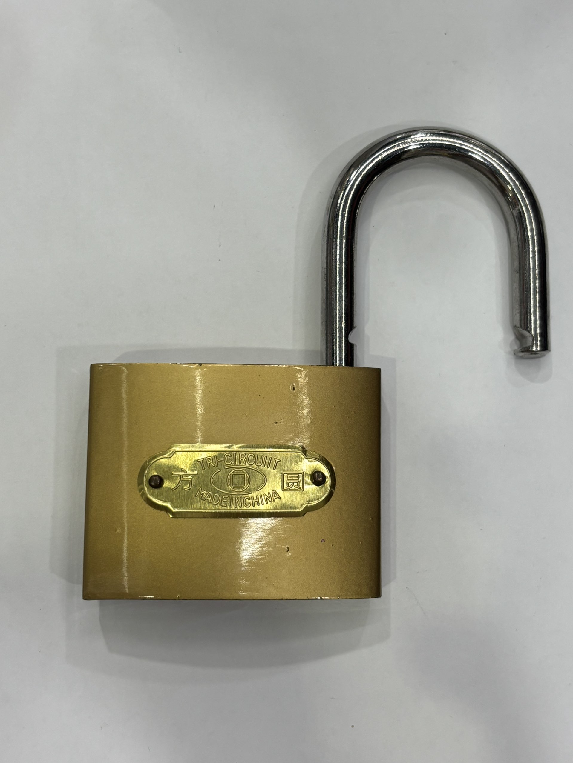 [Fangyuan Lock Industry] 75mm single-line imitation copper lock door lock padlock details Picture