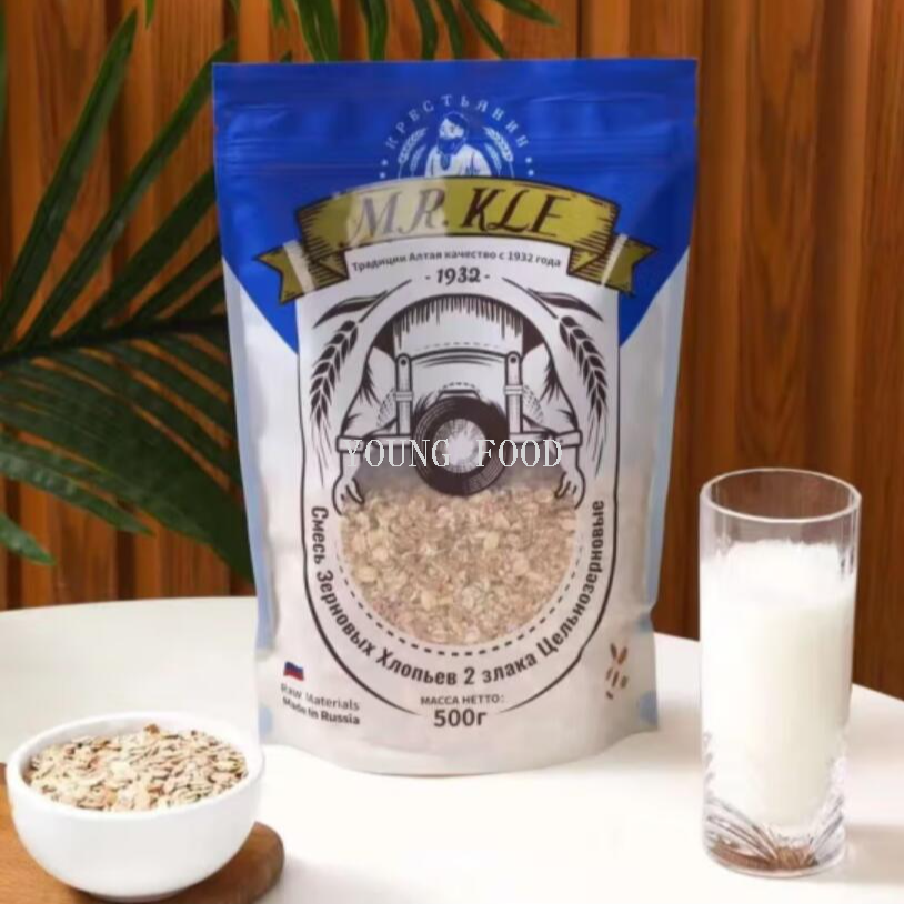 Free shipping! 500g of high-quality oat whole grain ready-to-eat oatmeal imported from Russia, made with a whole grain pressing process Item Picture