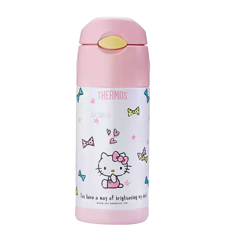 Free shipping! Thermos children's insulated straw Cup, cute cartoon stainless steel water cup for babies and primary school students details Picture