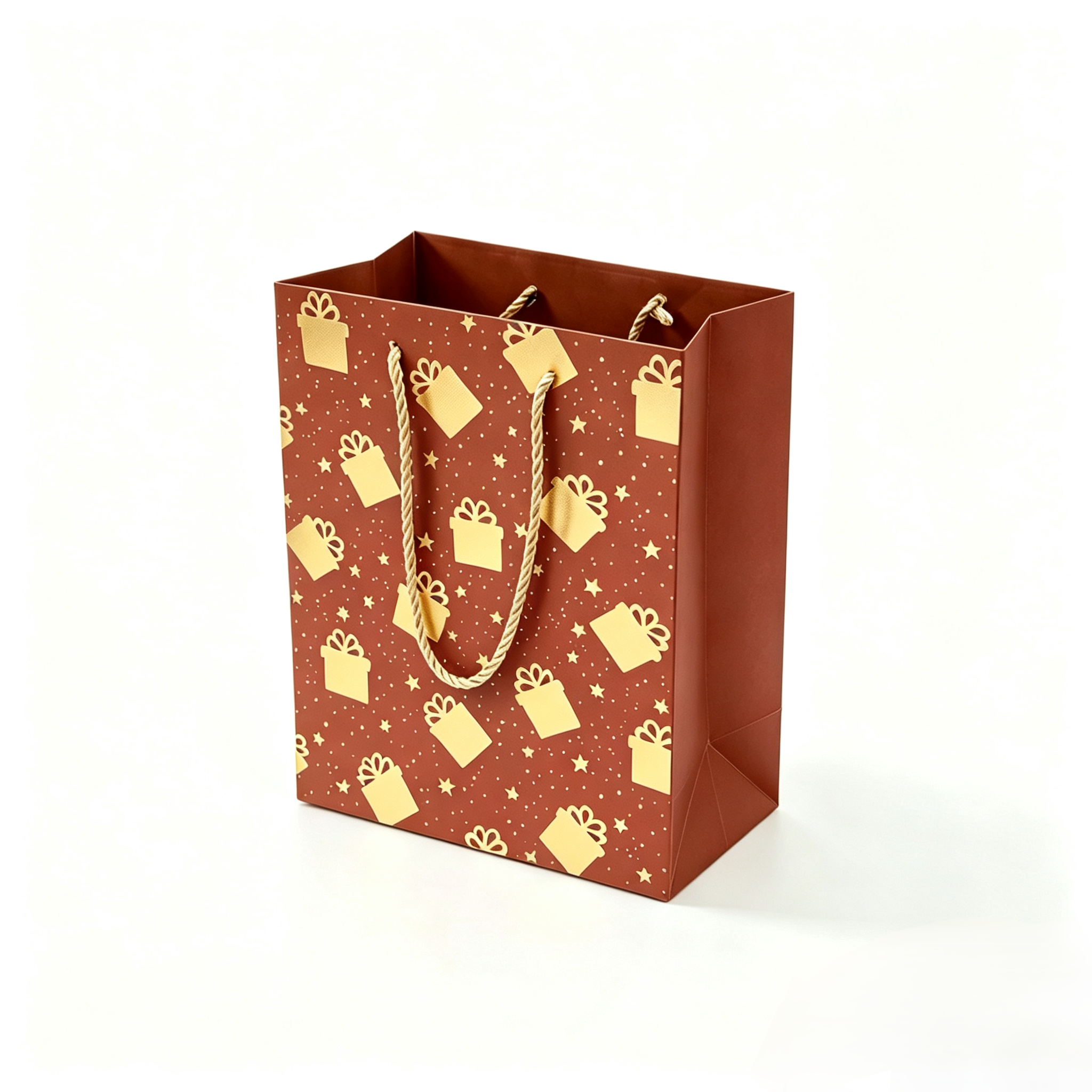 The source factory's white card paper gift bags, multi-color gilded gift bags, high-end paper bags, create a festive gift-giving atmosphere and fill up the gift paper bags Item Picture