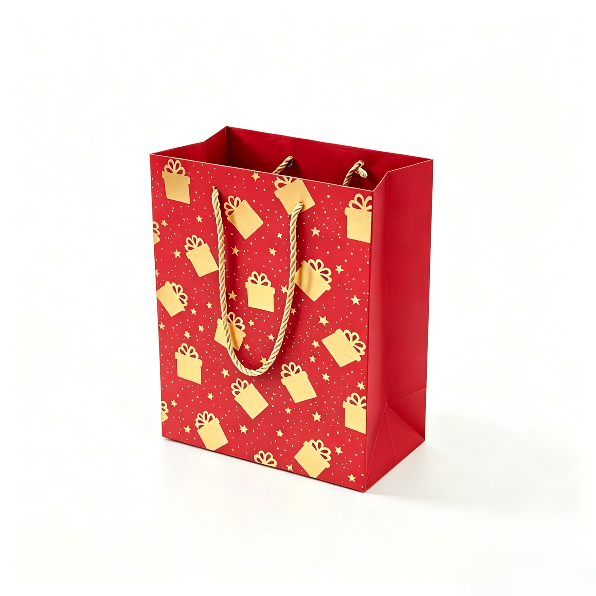 The source factory's white card paper gift bags, multi-color gilded gift bags, high-end paper bags, create a festive gift-giving atmosphere and fill up the gift paper bags Specification image