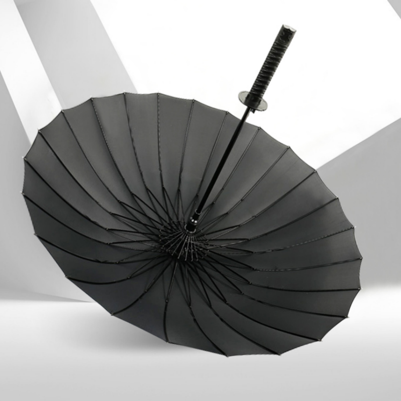 恒盾 武士刀伞长柄伞 加固防风抗暴雨长杆伞 创意个性剑伞自动大号双人晴雨两用伞 男款帅气动漫风直杆伞 可批发定制logo