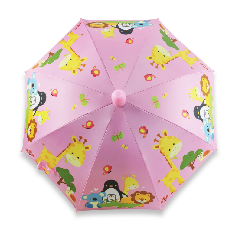 Hengdun cat and Frog cartoon pattern children's umbrella, black rubber coating with waterproof cover, UV protection and sun protection umbrella, 4-11 years old kindergarten boys and girls, all-weather and all-weather special for school, supports wholesale and customization Item Picture