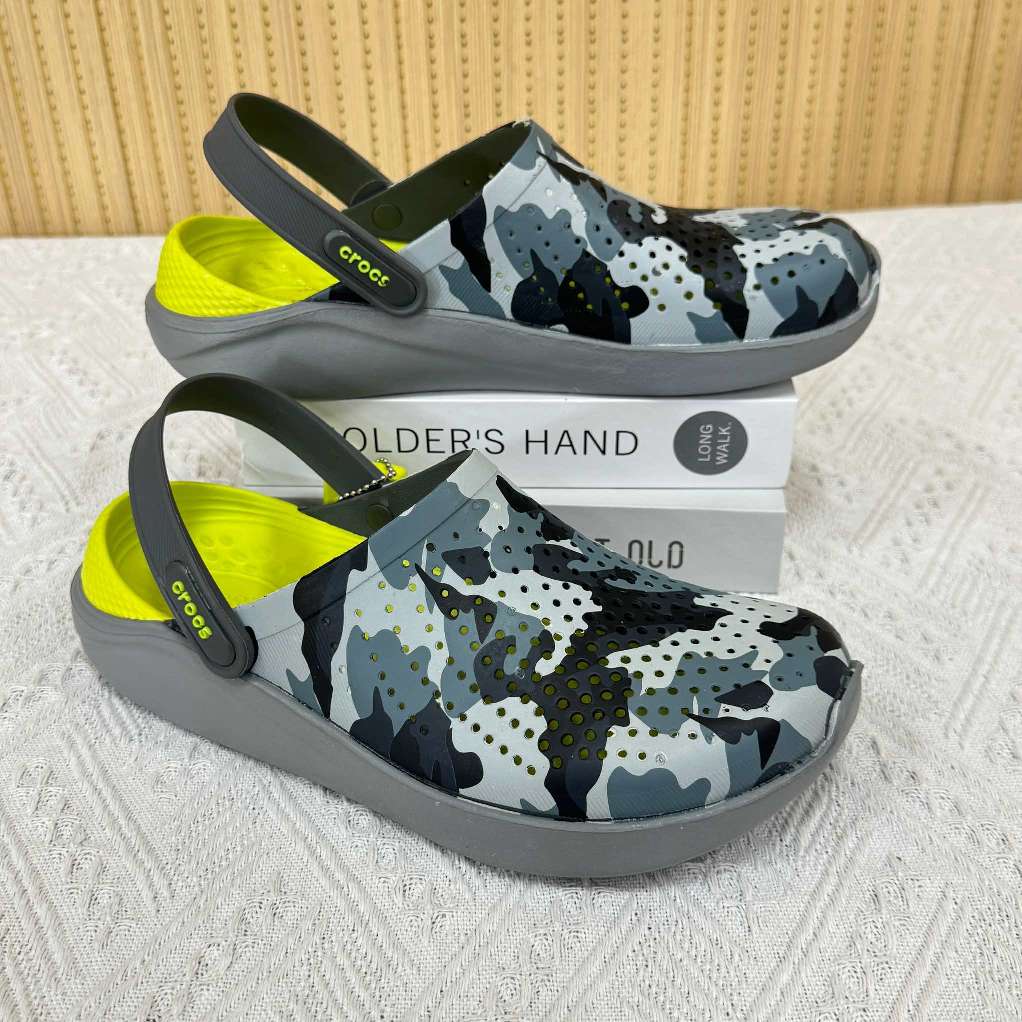Camouflage pattern men's casual croquet and slippers, comfortable and anti-slip summer home beach flip-flops detail image 1