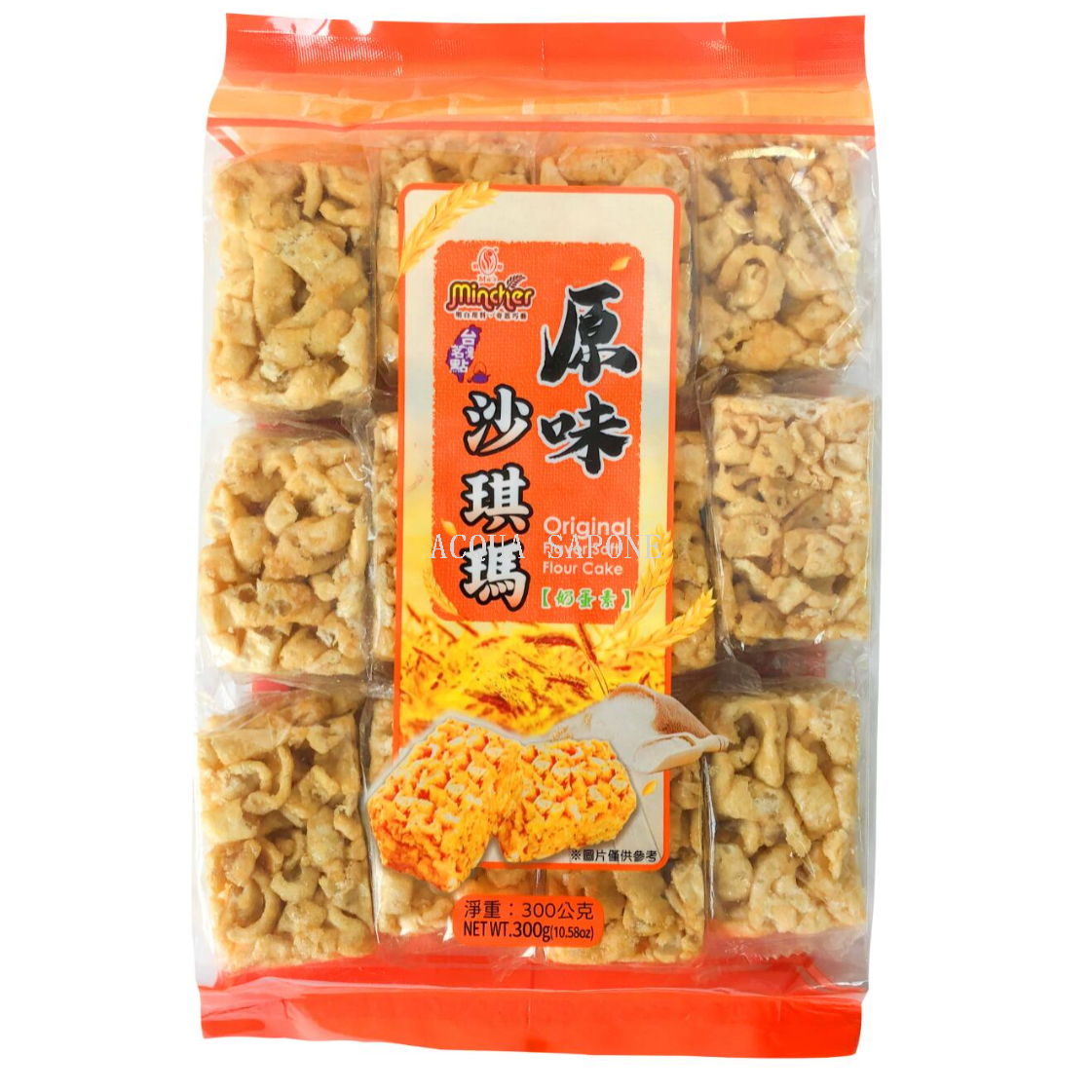 包邮！台湾地区进口零食甜品糕点小吃西坞明奇沙琪玛300g传统工艺