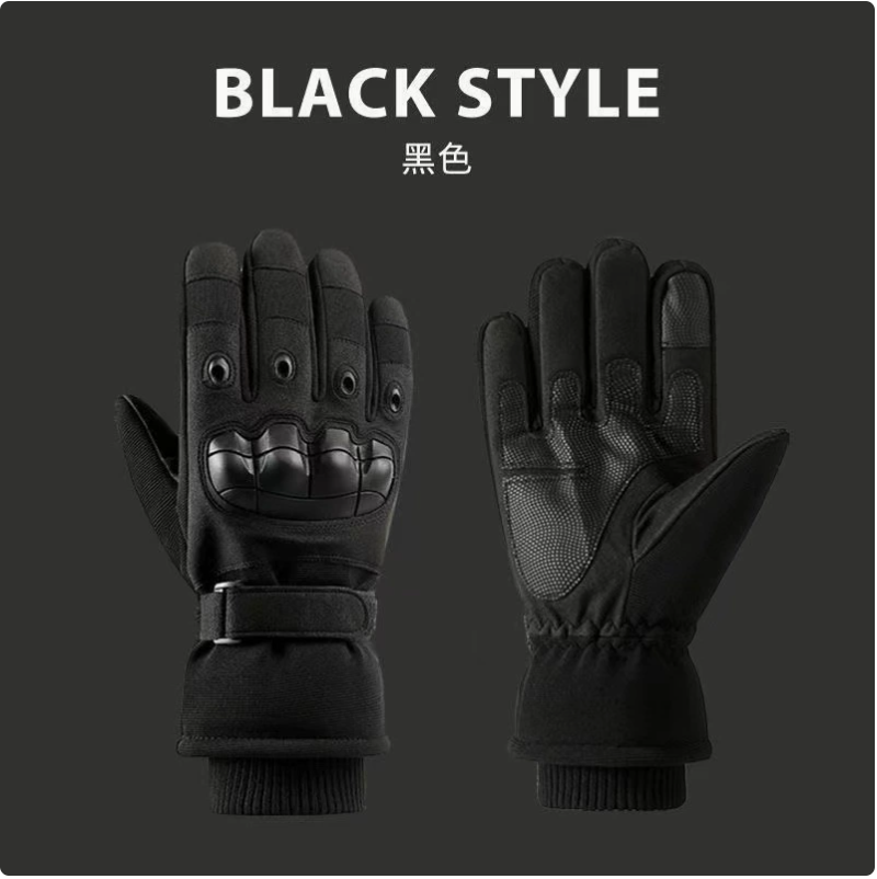 Fleece warm, wear-resistant and cold-proof ski tactical gloves, winter outdoor windproof and anti-slip mountaineering handlebars and cycling gloves Specification image